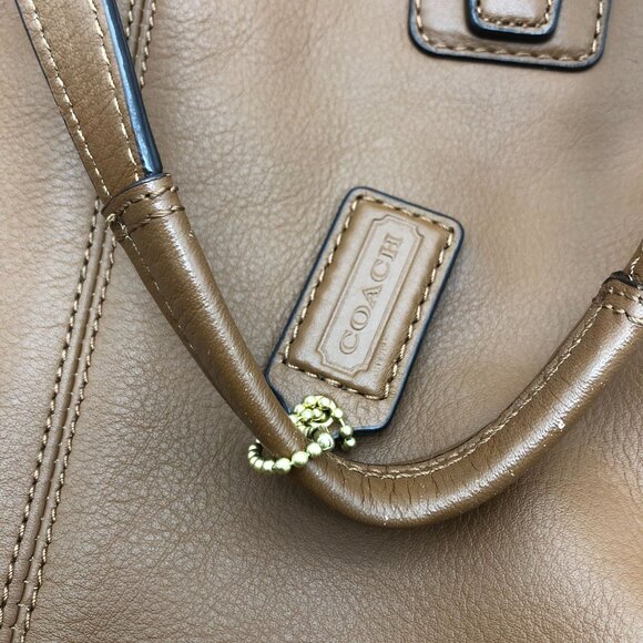 Coach Taylor Alexis Leather Carryall Tote Brown Shoulder Bag Leather Satchel - Picture 12 of 16